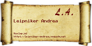 Leipniker Andrea névjegykártya
